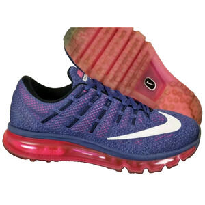 Nike Womens Air Max 2016 Purple Neon Pink Mesh Athletic Activewear Running Shoe